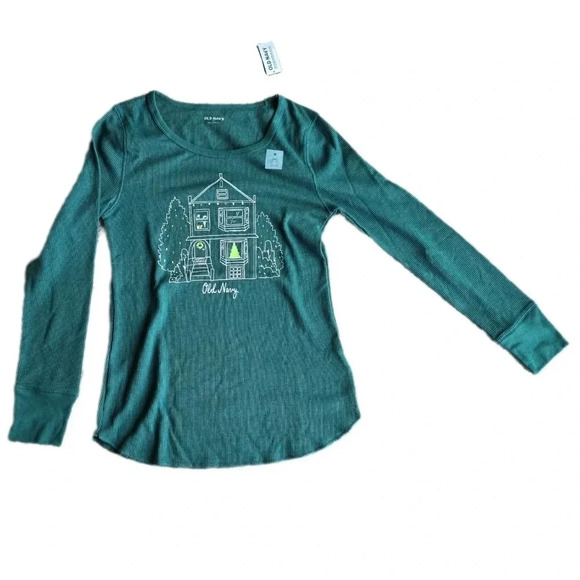 Old Navy, Size S, Long Sleeve Waffle-Knit Pajama Top - Picture 1 of 5